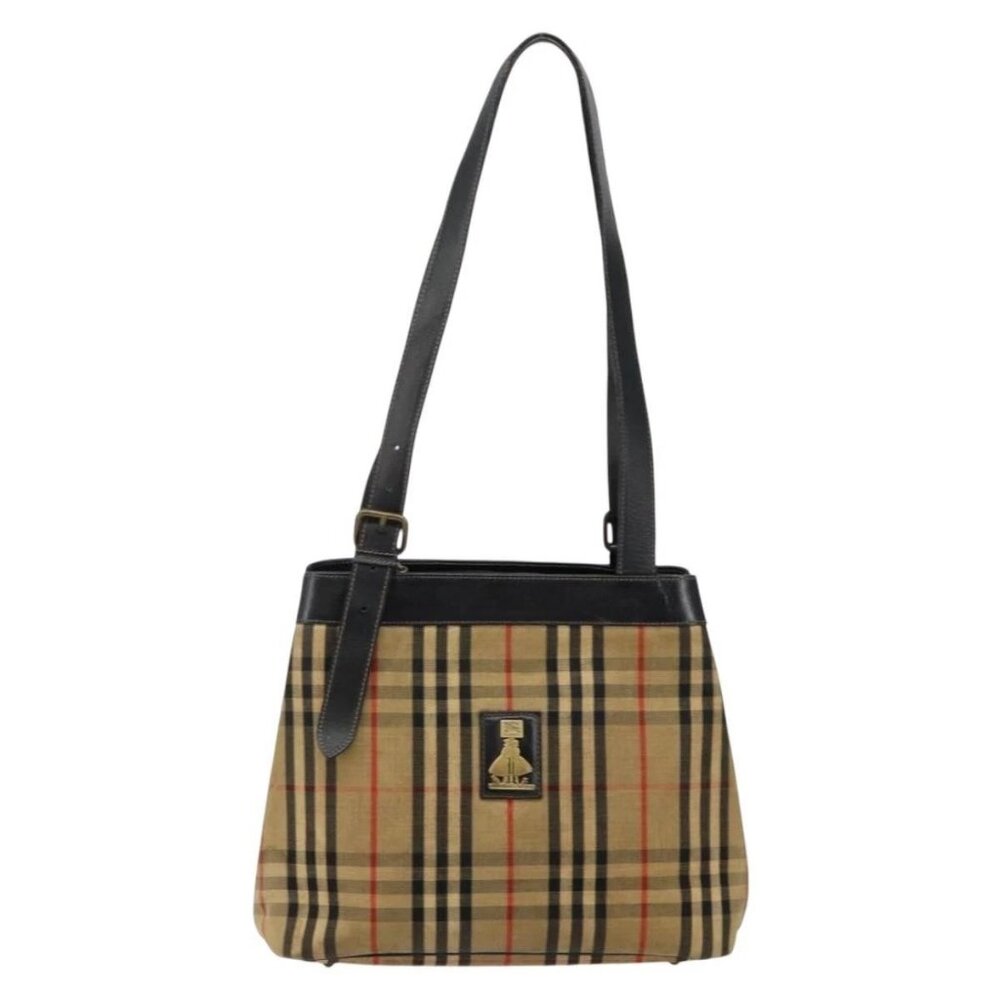 Burberrys Nova Check Tote Bag Canvas Beige Auth bs29130 - Picture 10 of 16